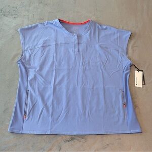 Infinity GNR8 Scrub Top Adult XXL Blue Sleevless 4 Way Stretch NWT